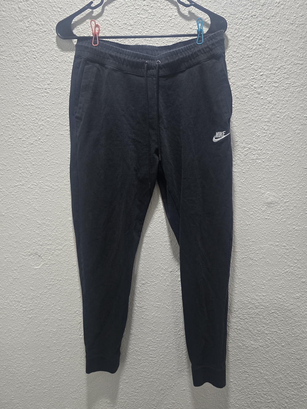 Nike Black Jogger Sweatpants with Drawstring Waist